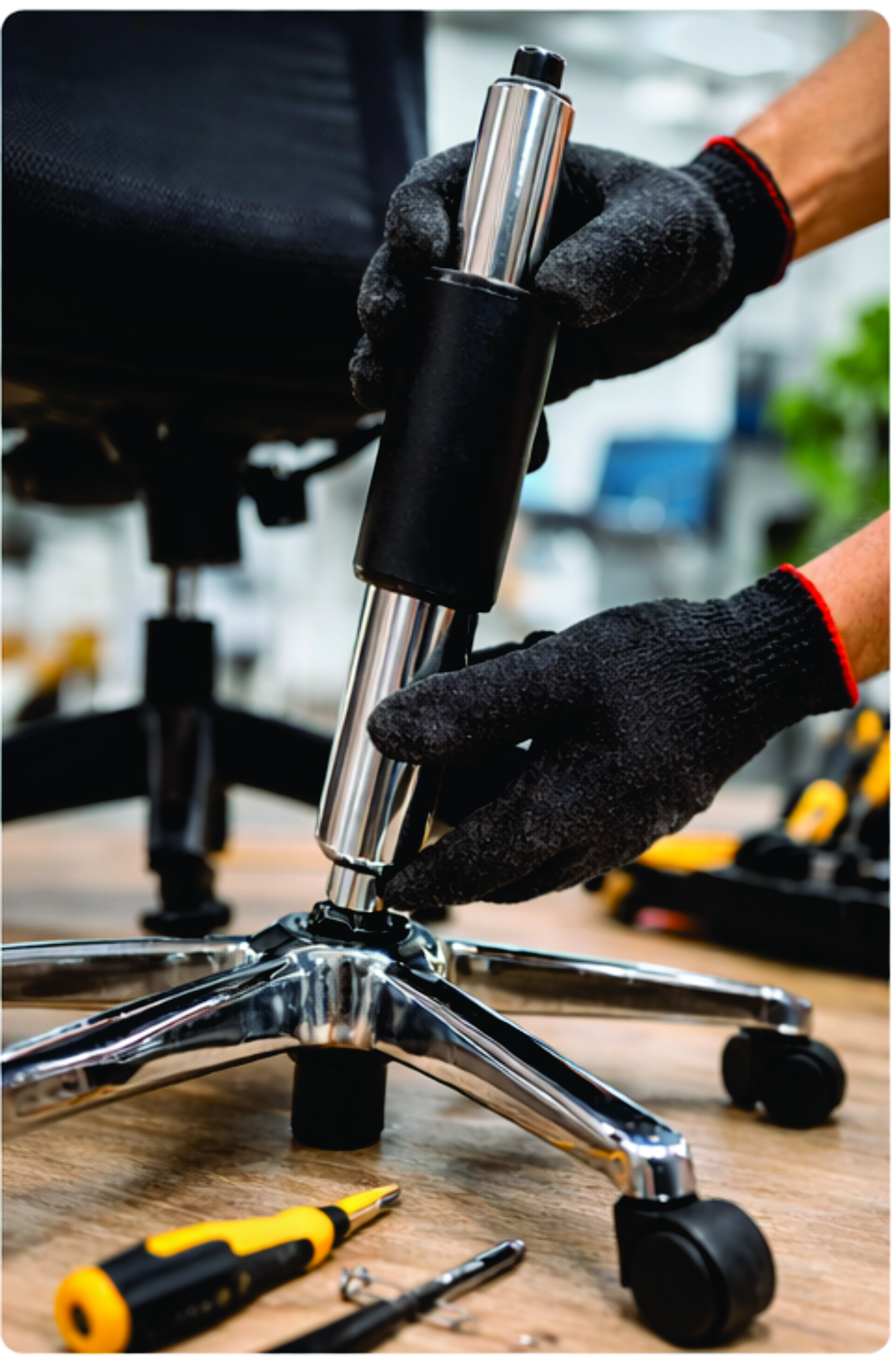 Cambio de cilindro de silla